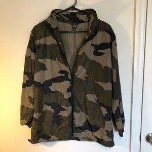 Oversized Camo Windbreaker